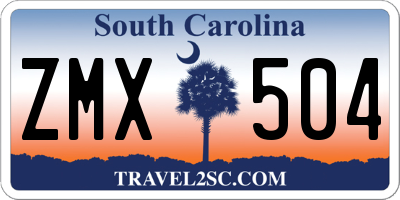SC license plate ZMX504