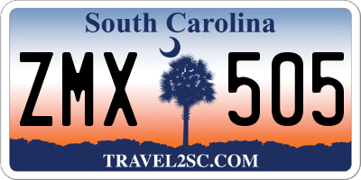 SC license plate ZMX505