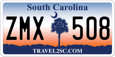 SC license plate ZMX508