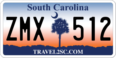 SC license plate ZMX512