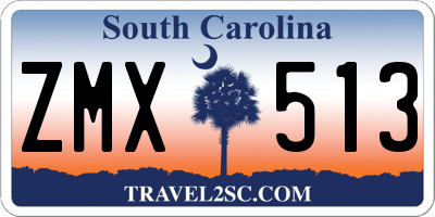 SC license plate ZMX513