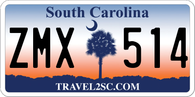SC license plate ZMX514