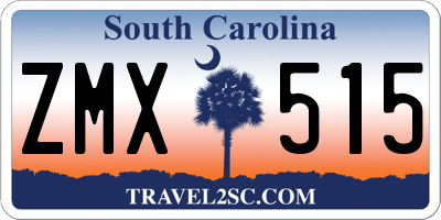 SC license plate ZMX515