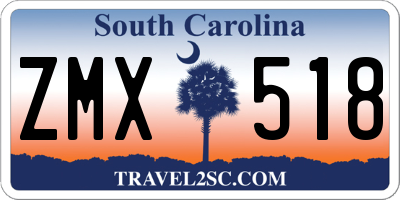 SC license plate ZMX518