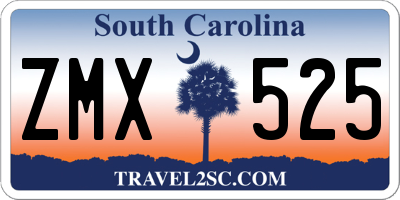 SC license plate ZMX525