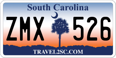 SC license plate ZMX526