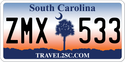 SC license plate ZMX533