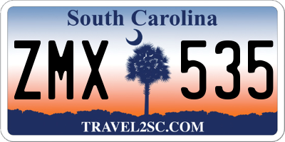 SC license plate ZMX535