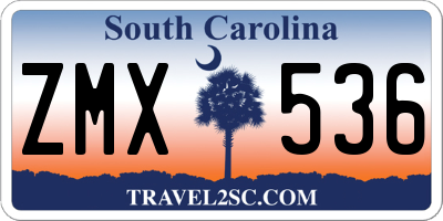 SC license plate ZMX536