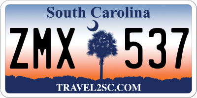 SC license plate ZMX537