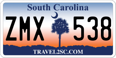 SC license plate ZMX538