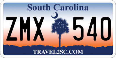 SC license plate ZMX540