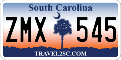 SC license plate ZMX545