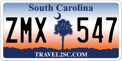 SC license plate ZMX547