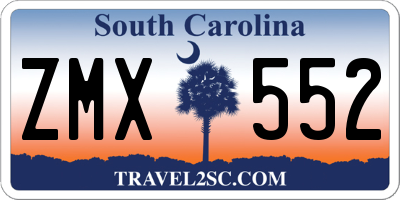 SC license plate ZMX552