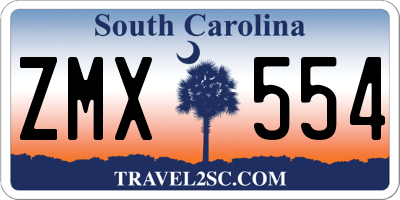 SC license plate ZMX554