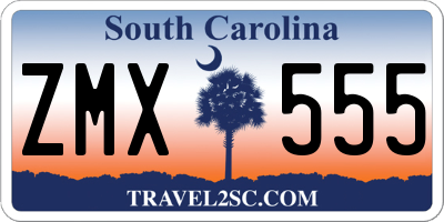 SC license plate ZMX555