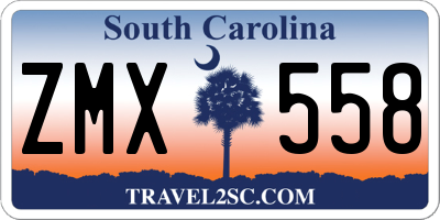 SC license plate ZMX558