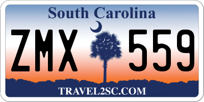 SC license plate ZMX559