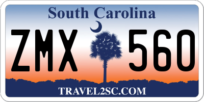 SC license plate ZMX560