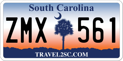 SC license plate ZMX561