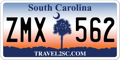 SC license plate ZMX562