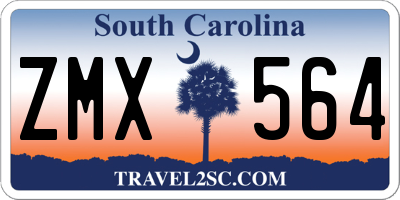 SC license plate ZMX564