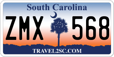 SC license plate ZMX568
