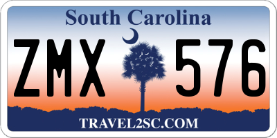 SC license plate ZMX576