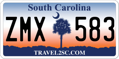 SC license plate ZMX583