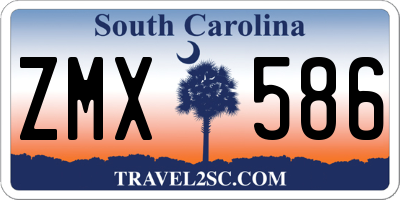 SC license plate ZMX586
