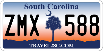 SC license plate ZMX588