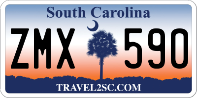 SC license plate ZMX590