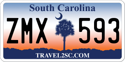 SC license plate ZMX593