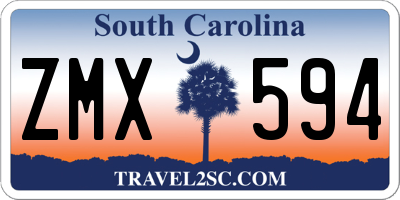 SC license plate ZMX594