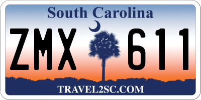 SC license plate ZMX611