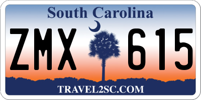 SC license plate ZMX615
