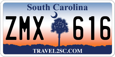 SC license plate ZMX616