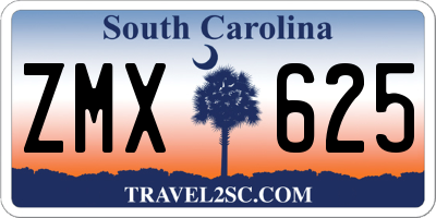 SC license plate ZMX625