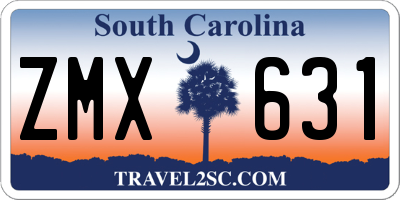 SC license plate ZMX631