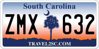 SC license plate ZMX632