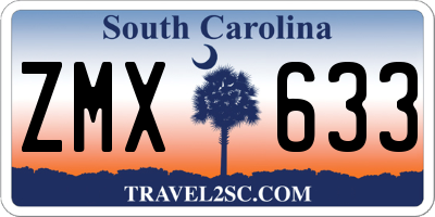 SC license plate ZMX633
