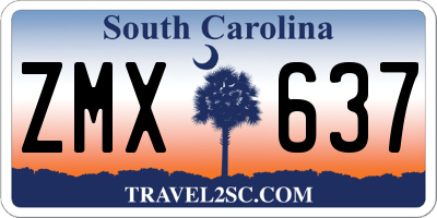 SC license plate ZMX637
