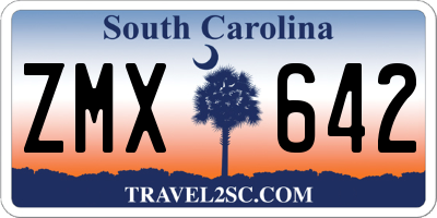 SC license plate ZMX642