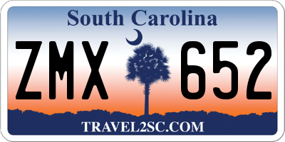 SC license plate ZMX652