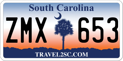SC license plate ZMX653
