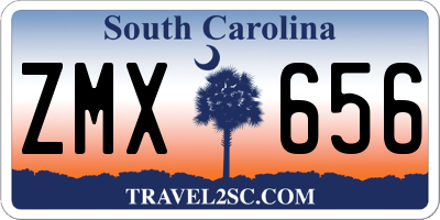 SC license plate ZMX656