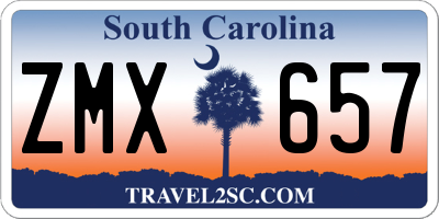 SC license plate ZMX657
