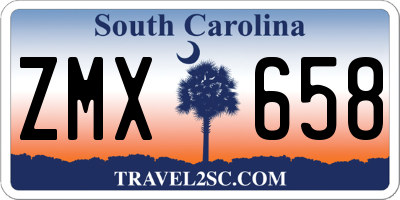 SC license plate ZMX658