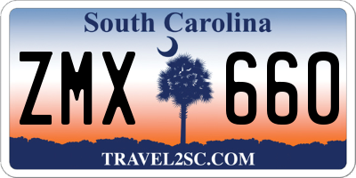 SC license plate ZMX660